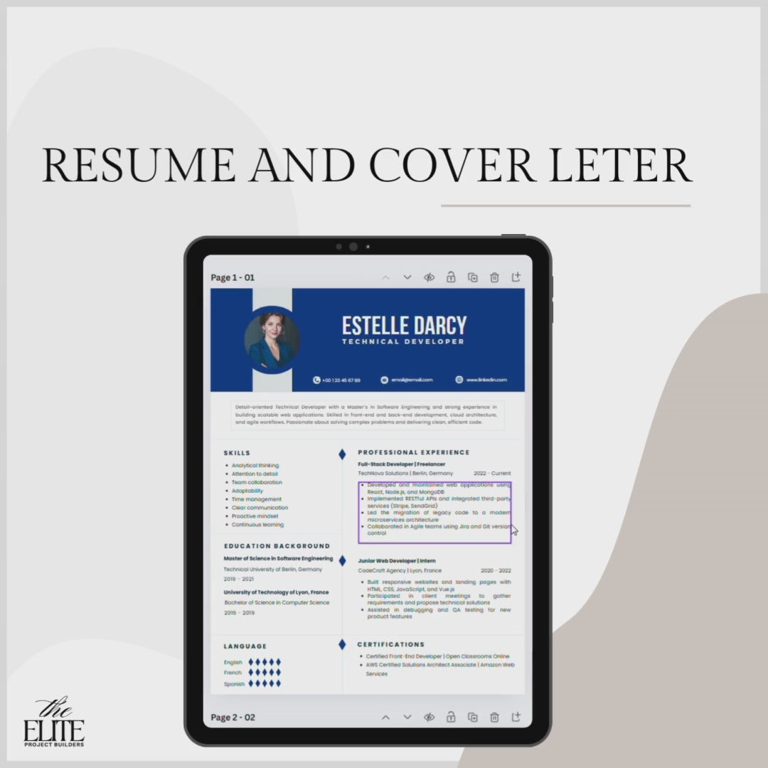 Resume Toolkit | Template 02